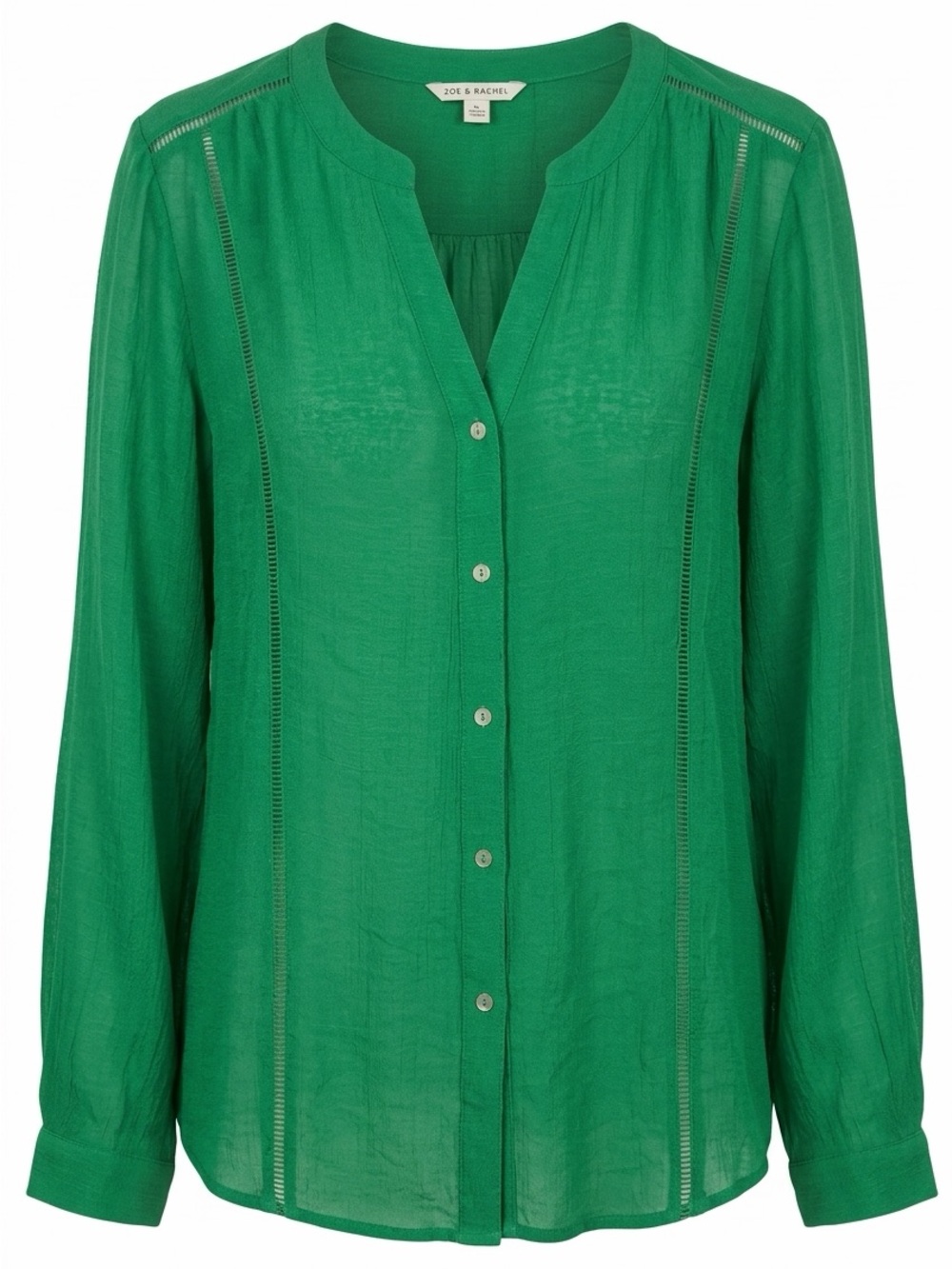 Zac & Rachel Emerald Green Button-Down Blouse